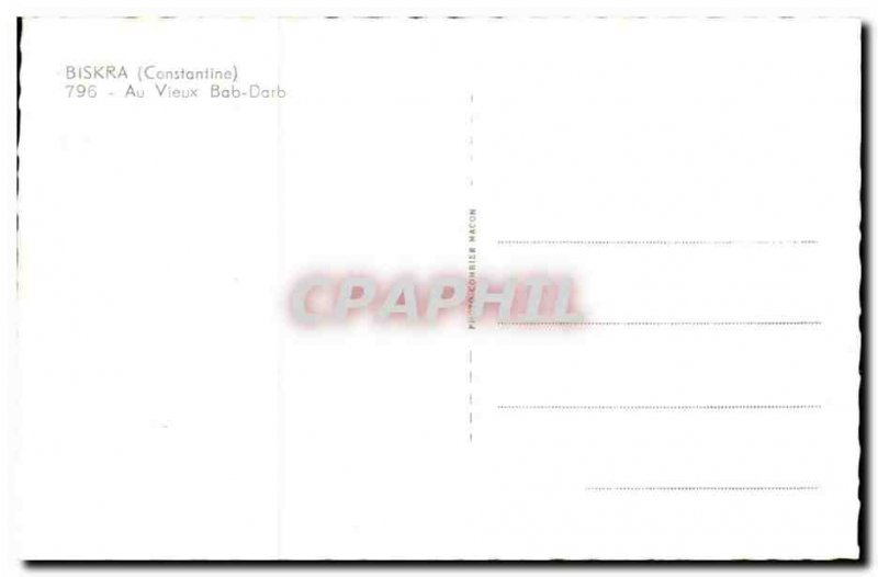 Algeria Biskra Old Postcard Constantine the old Barb darb