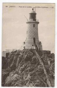 Corbiere Lighthouse Phare Jersey Channel Islands UK 1910c postcard