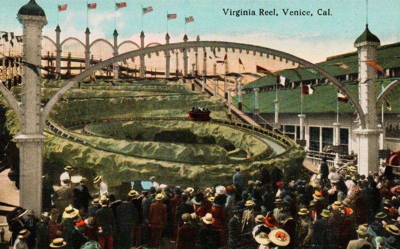 Venice, California - The Virginia Reel Amusement Ride - c1908