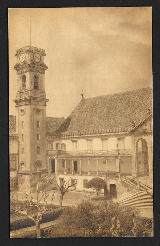 University Tower Coimbra Portugal unused c1920's