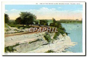 Postcard Old One Of The Drivers Along Maumee River Toledo Ohio