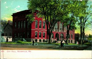 City Hall Building Waterville Maine ME 1900s UNP UDB Postcard