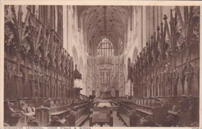 England Winchester Cathedral Choir Stalls & Screen