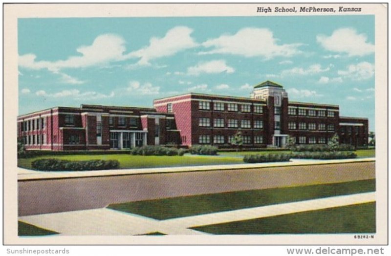 High School McPherson Kansas Curteich