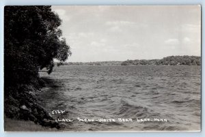 White Bear Lake Minnesota MN Postcard RPPC Photo Lake Scene c1940's Vintage