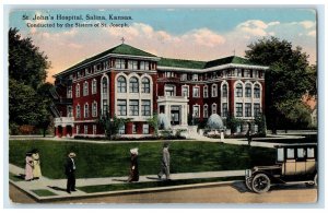 c1910 St John's Hospital Conducted By Sister's Salina Kansas KS Posted Postcard