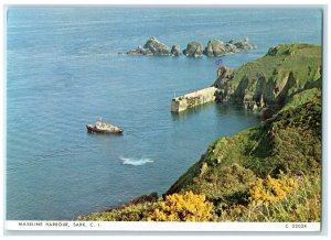 1976 Maseline Harbour Sark Guernsey Channel Islands Vintage Posted Postcard