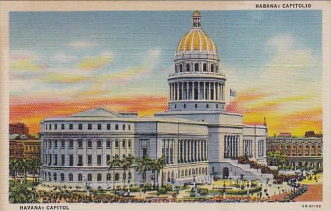 Cuba Havana The Capitol 1952 Curteich