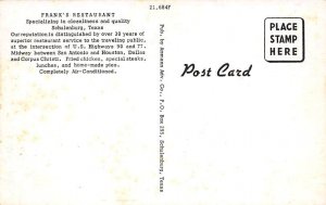 Franks Restaurant - Schulenburg, Texas TX