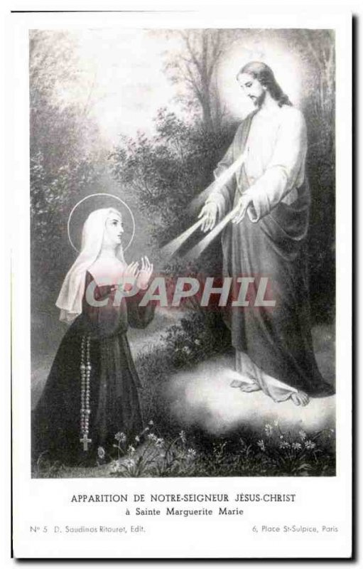 Postcard Ancient Apparition Of Our Deigneur Jesus Christ St. Margaret Mary