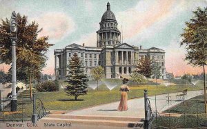 Denver Colorado State Capitol 1910c postcard