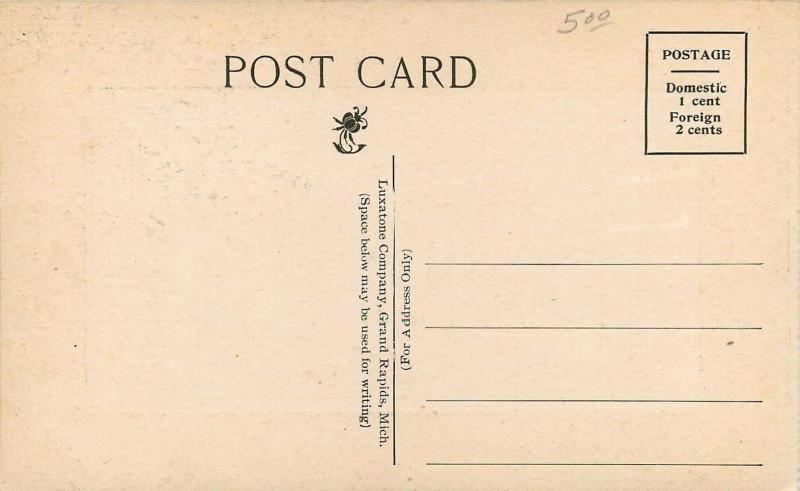 Muskegon MI~Occidental Hotel (Imploded 1975) Horse & Buggy~Frame Border~1910