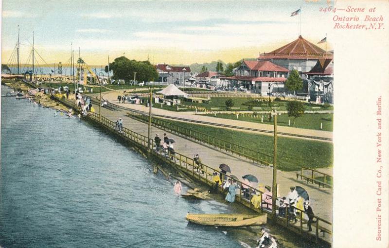 Scene at Ontario Beach Amusement Park - Charlotte, Rochester, New York - UDB