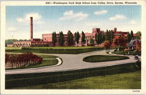 Postcard SCHOOL SCENE Racine Wisconsin WI AI0559