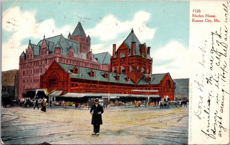 Postcard Market House in Kansas City, Missouri
