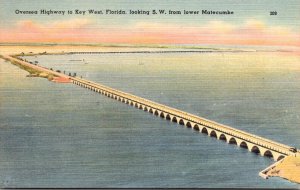 Florida Keys Oversea Highway To Key West Looking Southwest From Lower Matecumbe