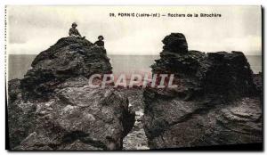 Old Postcard Pornic Rochers De La Birochère