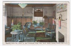 Egyptian Room Sun Parlor Craig Hall Atlantic City 1929? postcard