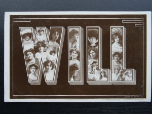 WILL Ladies Faces c1906 RP Name Postcard by Rotary 881A