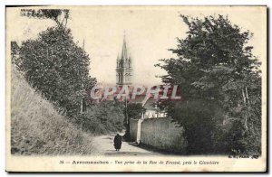 Old Postcard Arromanches Vue Prize Rue Fresne Near the Cemetery