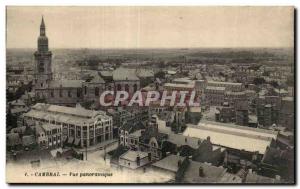 Old Postcard Cambrai Panoramic view