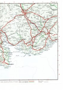 Solway Firth, Wigtown Bay, Newnes Touring Map vintage 1960's