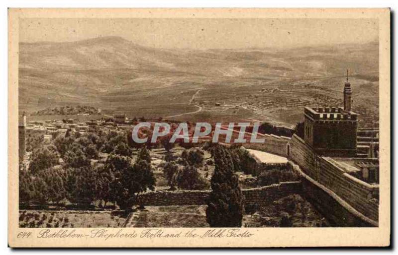 Old Postcard Bethlehem Fields Of Pastors And The Cave Of Milk