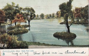 CLEVELAND, Ohio, PU-1907; Wade Park Lake, Tuck No. 5780