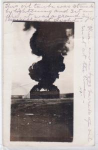 Oil Tank Fire set by Lightning