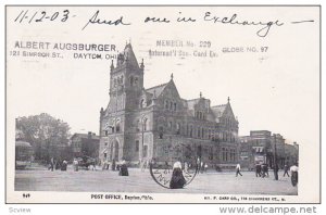 DAYTON, Ohio, PU-1903; Post Office