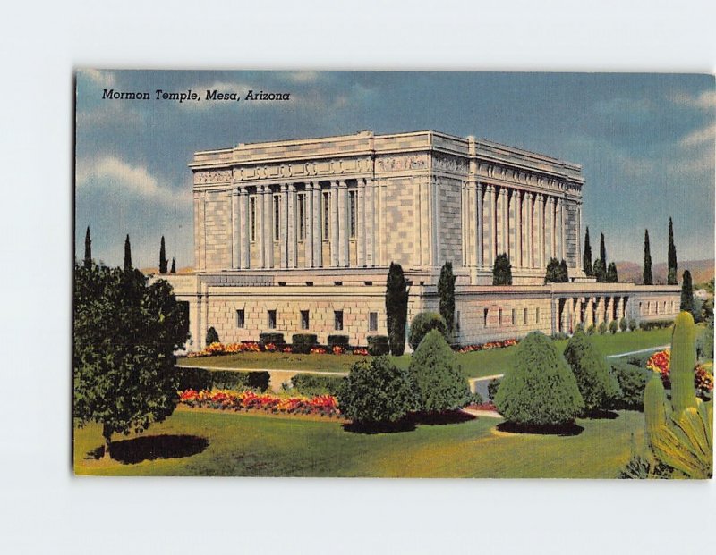 Postcard Mormon Temple, Mesa, Arizona