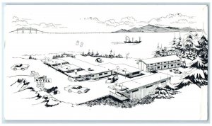 1980 Bird's Eye View Of Crest Motel Astoria Oregon OR Posted Vintage Postcard