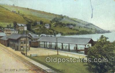 RR Depot, Hammondsport, Ny, New York, USA Train Railroad Station Depot Post C...