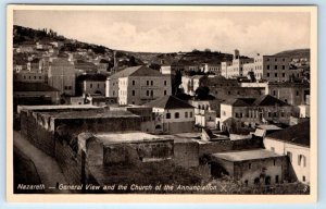 General View and the Church of the Annunciation NAZARETH ISRAEL Postcard