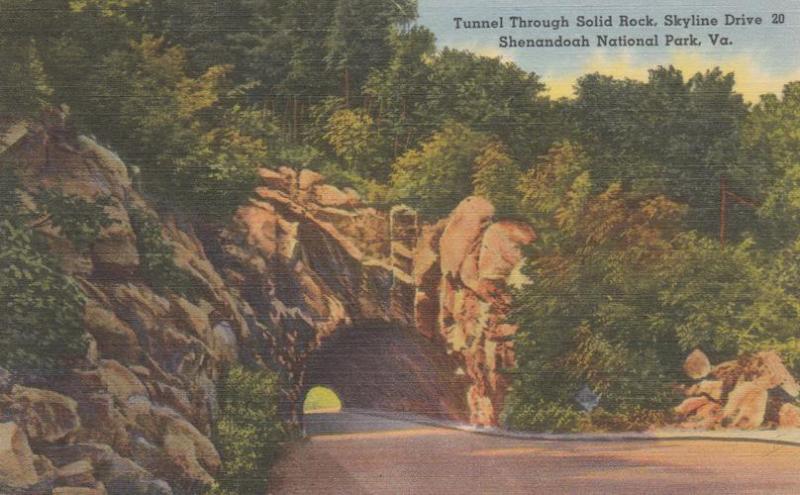 Tunnel on Skyline Drive - Shenandoah National Park VA, Virginia - Linen