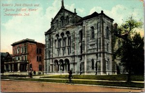 Postcard Robert's Park Church & Bertha Ballard Home Indianapolis, Indiana~131312