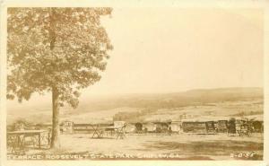 Cline Chipley Georgia 1940s RPPC Photo Postcard Terrace Roosevelt Park 5667