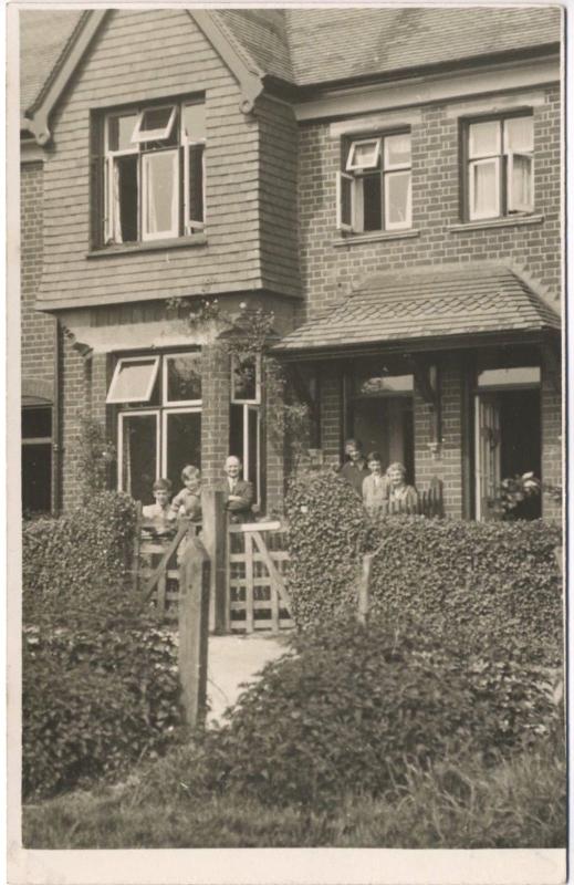 Family Portrait Of 6 People Home Unknown Location c1928 Real Photo Postcard D8