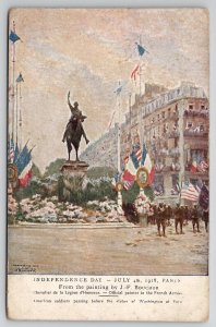 WW1 Independence Day July 1918 Paris From Painting of JF Bouchor Postcard Y29