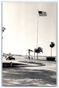 c1940's Looking Toward The Beach Car Clearwater Florida FL RPPC Photo Postcard