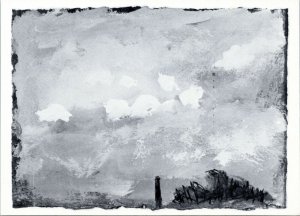postcard Iowa Artists -  East Sky, - Dusk - Marengo