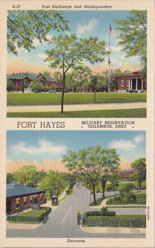 Ohio Columbus Fort Hayes Military Reservation Entrance Post Exchange and Head...