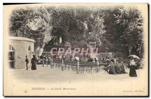 Old Postcard Lourdes Grotto Miraculous