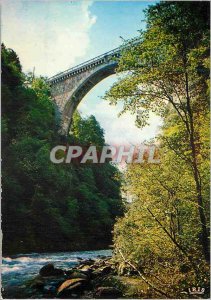 Modern Postcard The Pyrenees The Napoleon Bridge Gave in Luz (85 m high)