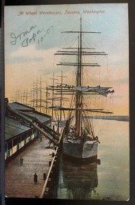 Vintage Postcard 1907 Wheat Warehouse, Tacoma, Washington (WA)