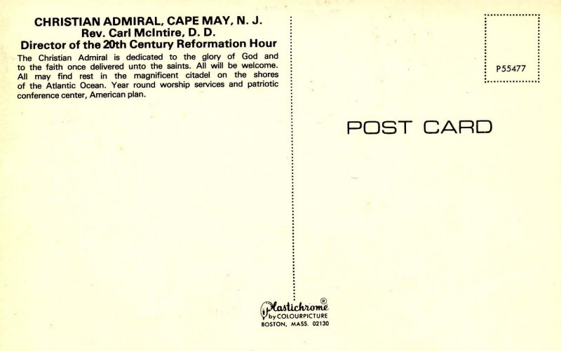 NJ - Cape May. Christian Admiral Hotel
