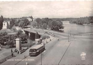 KARLSTAD VÄRMLAND SWEDEN-RESIDENSTORGET och KLÄRLVEN POSTCARD c1950-60s