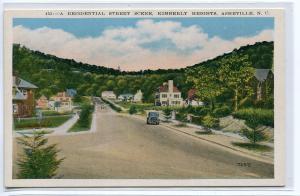 Street Scene Kimberly Heights Asheville North Carolina postcard