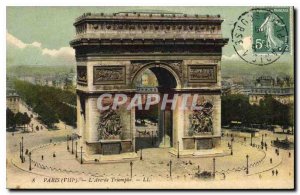 Old Postcard Paris (eighth) The Arc Triomphe