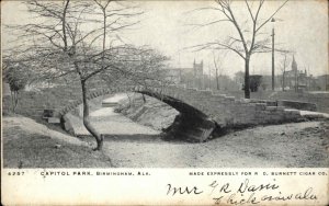 Birmingham Alabama AL Capitol Park Bridge c1910 Vintage Postcard